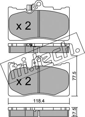 Fri.Tech. 815.0 - Bremžu uzliku kompl., Disku bremzes www.autospares.lv