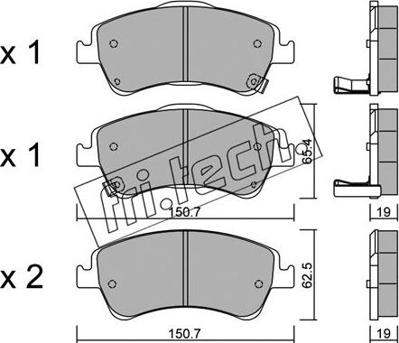 Fri.Tech. 811.0 - Bremžu uzliku kompl., Disku bremzes www.autospares.lv