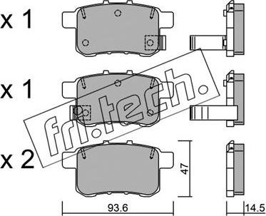 Fri.Tech. 885.0 - Bremžu uzliku kompl., Disku bremzes www.autospares.lv