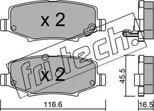 Fri.Tech. 880.0 - Bremžu uzliku kompl., Disku bremzes www.autospares.lv