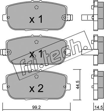 Fri.Tech. 888.0 - Bremžu uzliku kompl., Disku bremzes www.autospares.lv