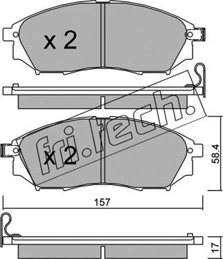 Fri.Tech. 835.0 - Bremžu uzliku kompl., Disku bremzes www.autospares.lv