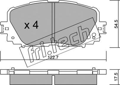 Fri.Tech. 836.0 - Brake Pad Set, disc brake www.autospares.lv