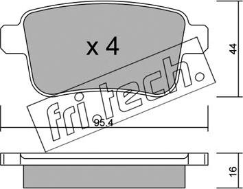 Fri.Tech. 830.0 - Brake Pad Set, disc brake www.autospares.lv