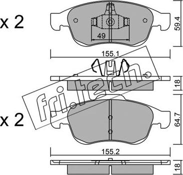 Fri.Tech. 833.0 - Bremžu uzliku kompl., Disku bremzes autospares.lv