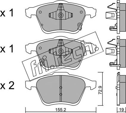 Fri.Tech. 821.0 - Bremžu uzliku kompl., Disku bremzes www.autospares.lv