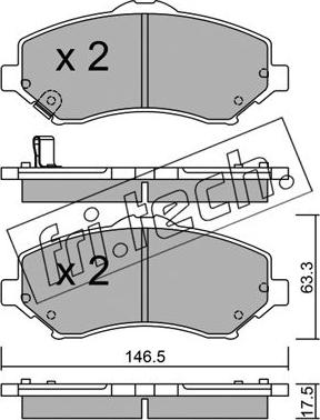 Fri.Tech. 879.0 - Bremžu uzliku kompl., Disku bremzes www.autospares.lv