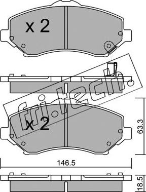 Fri.Tech. 879.1 - Bremžu uzliku kompl., Disku bremzes www.autospares.lv