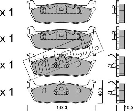 Fri.Tech. 875.0 - Bremžu uzliku kompl., Disku bremzes www.autospares.lv