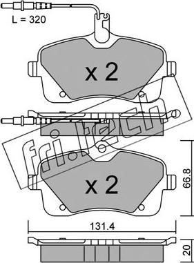 Fri.Tech. 870.0 - Bremžu uzliku kompl., Disku bremzes www.autospares.lv