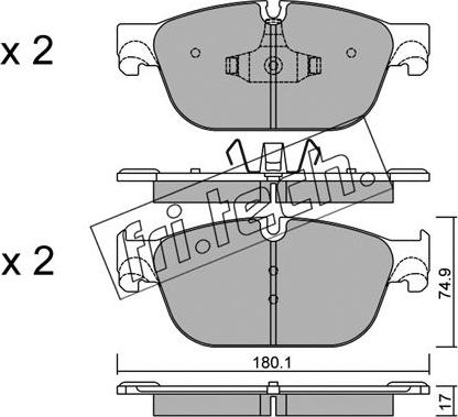 Fri.Tech. 871.0 - Bremžu uzliku kompl., Disku bremzes www.autospares.lv