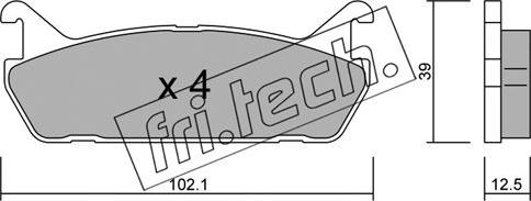 Fri.Tech. 399.0 - Bremžu uzliku kompl., Disku bremzes www.autospares.lv