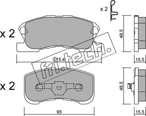 Fri.Tech. 390.0 - Bremžu uzliku kompl., Disku bremzes www.autospares.lv