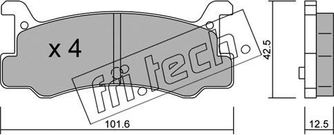 Fri.Tech. 398.0 - Bremžu uzliku kompl., Disku bremzes autospares.lv