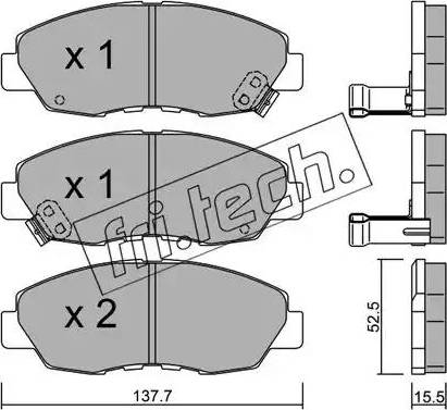 Fri.Tech. 393.1 - Bremžu uzliku kompl., Disku bremzes www.autospares.lv