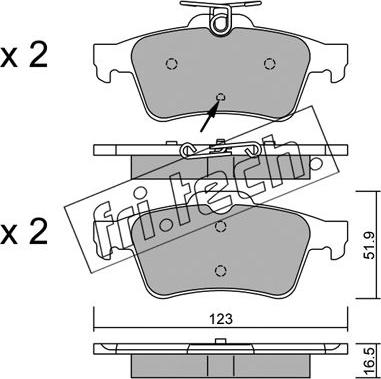 Fri.Tech. 346.2 - Bremžu uzliku kompl., Disku bremzes www.autospares.lv