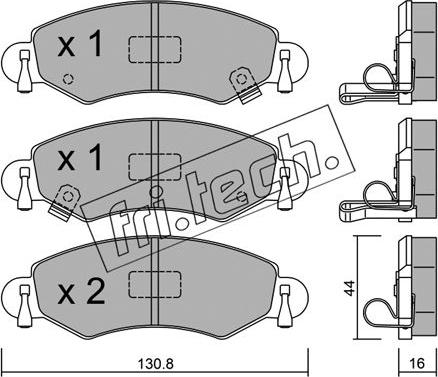 Fri.Tech. 348.0 - Bremžu uzliku kompl., Disku bremzes www.autospares.lv