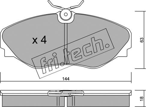 Fri.Tech. 347.0 - Bremžu uzliku kompl., Disku bremzes autospares.lv