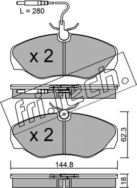 Fri.Tech. 347.1 - Bremžu uzliku kompl., Disku bremzes www.autospares.lv