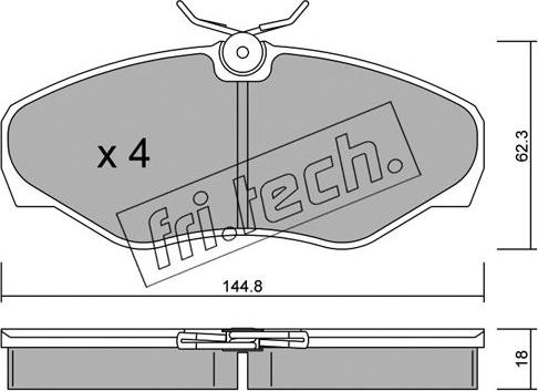 Fri.Tech. 347.2 - Bremžu uzliku kompl., Disku bremzes autospares.lv