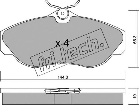 Fri.Tech. 359.0 - Bremžu uzliku kompl., Disku bremzes www.autospares.lv