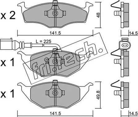 Fri.Tech. 354.1 - Bremžu uzliku kompl., Disku bremzes www.autospares.lv