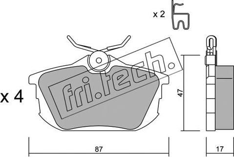 Fri.Tech. 356.0 - Bremžu uzliku kompl., Disku bremzes www.autospares.lv