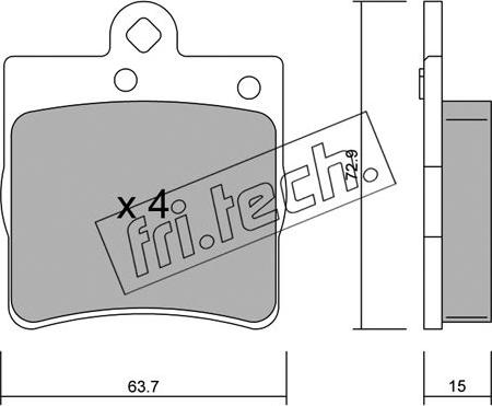 Fri.Tech. 352.0 - Bremžu uzliku kompl., Disku bremzes www.autospares.lv