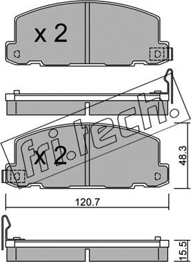 Fri.Tech. 369.0 - Bremžu uzliku kompl., Disku bremzes www.autospares.lv