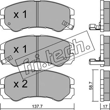 Fri.Tech. 366.0 - Bremžu uzliku kompl., Disku bremzes www.autospares.lv