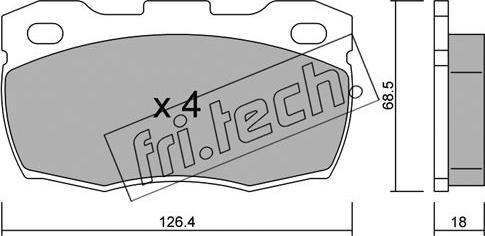 Fri.Tech. 361.0 - Bremžu uzliku kompl., Disku bremzes www.autospares.lv