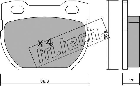 Fri.Tech. 363.1 - Bremžu uzliku kompl., Disku bremzes www.autospares.lv