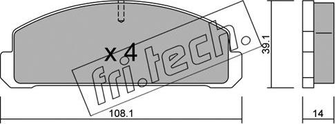 Fri.Tech. 309.0 - Bremžu uzliku kompl., Disku bremzes www.autospares.lv