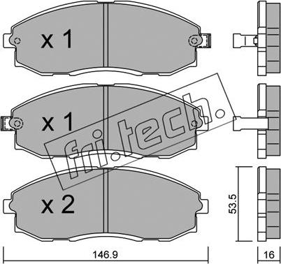 Fri.Tech. 306.0 - Bremžu uzliku kompl., Disku bremzes www.autospares.lv