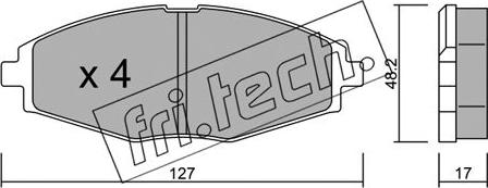 Fri.Tech. 302.0 - Bremžu uzliku kompl., Disku bremzes www.autospares.lv