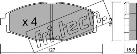 Fri.Tech. 302.1 - Bremžu uzliku kompl., Disku bremzes www.autospares.lv