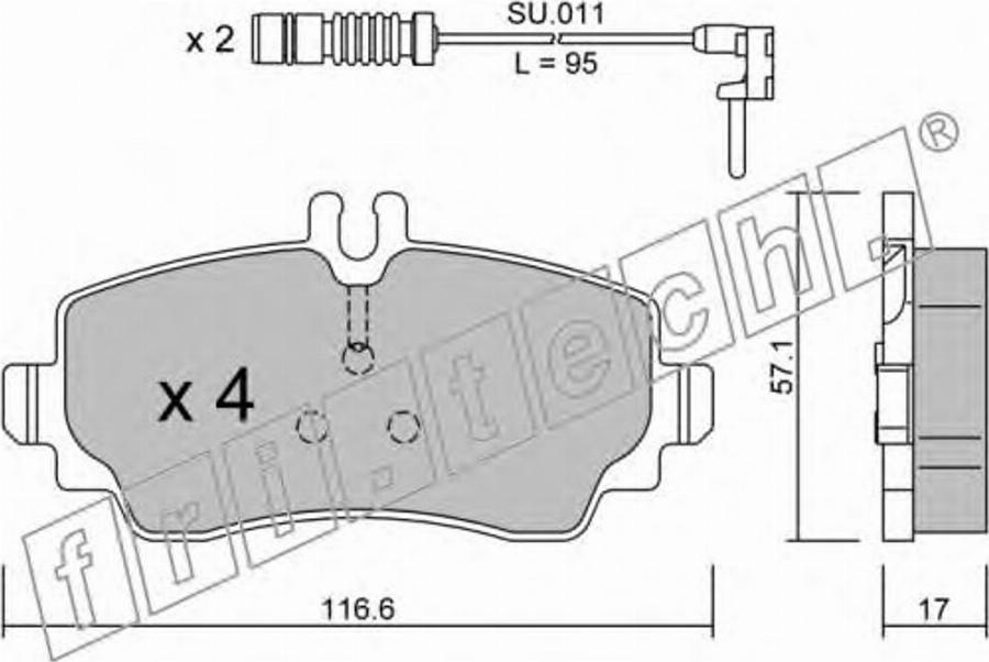 Fri.Tech. 3190W - Bremžu uzliku kompl., Disku bremzes www.autospares.lv