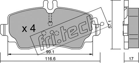 Fri.Tech. 319.0 - Bremžu uzliku kompl., Disku bremzes autospares.lv