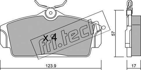 Fri.Tech. 314.0 - Bremžu uzliku kompl., Disku bremzes www.autospares.lv