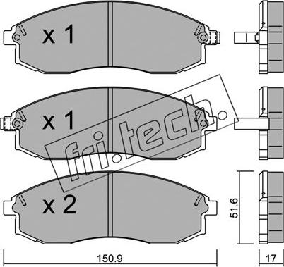 Fri.Tech. 315.0 - Bremžu uzliku kompl., Disku bremzes autospares.lv