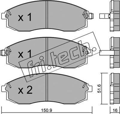 Fri.Tech. 315.1 - Bremžu uzliku kompl., Disku bremzes autospares.lv