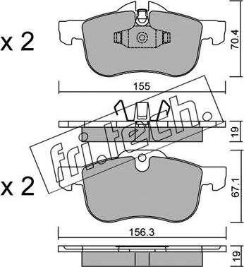 Fri.Tech. 316.0 - Bremžu uzliku kompl., Disku bremzes www.autospares.lv