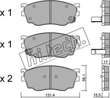 Fri.Tech. 310.0 - Bremžu uzliku kompl., Disku bremzes www.autospares.lv