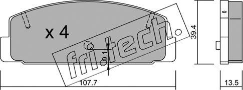 Fri.Tech. 311.1 - Bremžu uzliku kompl., Disku bremzes www.autospares.lv