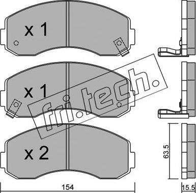 Fri.Tech. 386.0 - Bremžu uzliku kompl., Disku bremzes www.autospares.lv