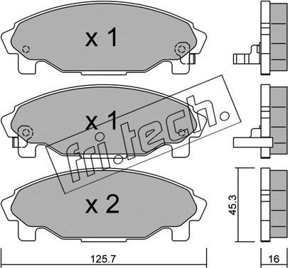 Fri.Tech. 388.0 - Bremžu uzliku kompl., Disku bremzes www.autospares.lv