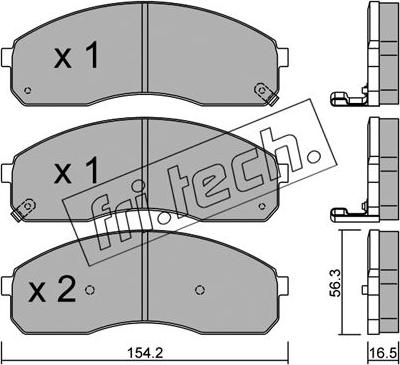 Fri.Tech. 383.0 - Bremžu uzliku kompl., Disku bremzes www.autospares.lv