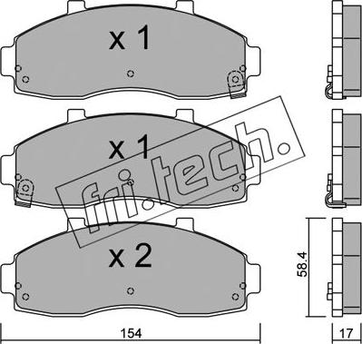 Fri.Tech. 382.0 - Bremžu uzliku kompl., Disku bremzes www.autospares.lv