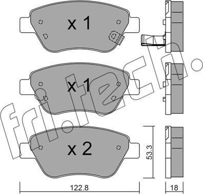 Fri.Tech. 330.2 - Тормозные колодки, дисковые, комплект www.autospares.lv