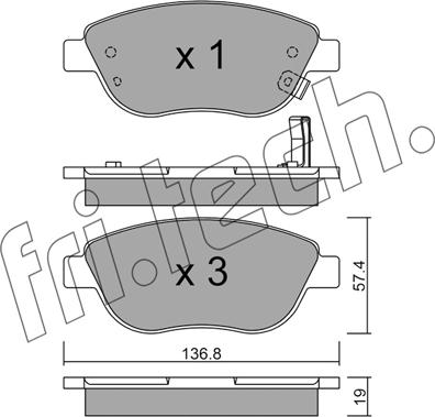 Fri.Tech. 331.2 - Bremžu uzliku kompl., Disku bremzes www.autospares.lv